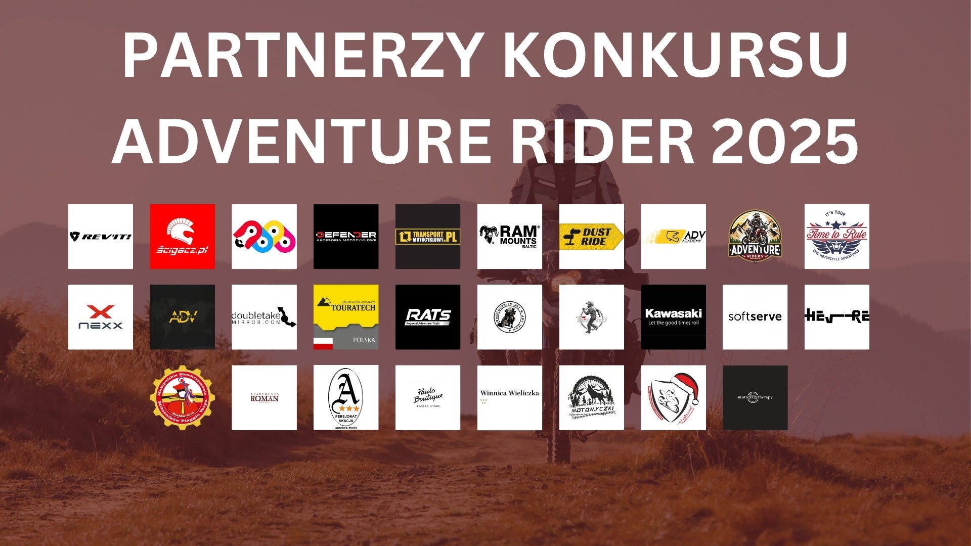Gala finałowa Konkursu "Adventure Rider Roku 2025" partnerzy 2025