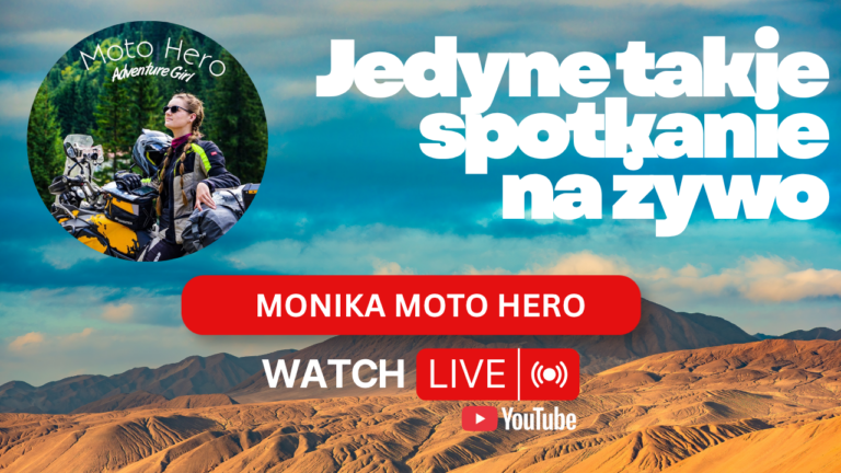 Kobieta, motocykl i świat – zobacz nagranie live z Moniką Czerniejewską