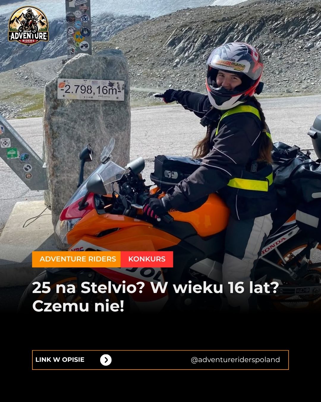 <a href="https://adventureriders.pl/2026-125-na-stelvio-w-wieku-16-lat-czemu-nie_zuzanna_lewandowska/" target="_blank">Zobacz podróż: 125 na Stelvio? W wieku 16 lat? Czemu nie! - Zuzanna Lewandowska</a>